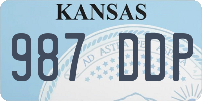 KS license plate 987DDP