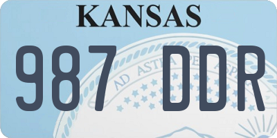 KS license plate 987DDR