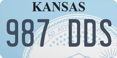 KS license plate 987DDS