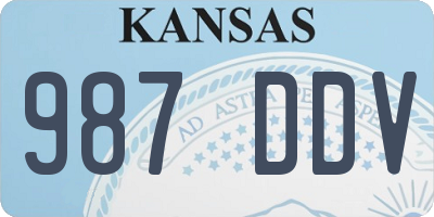 KS license plate 987DDV