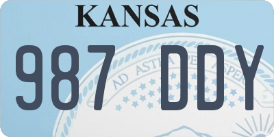 KS license plate 987DDY