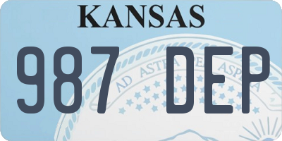 KS license plate 987DEP