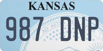 KS license plate 987DNP