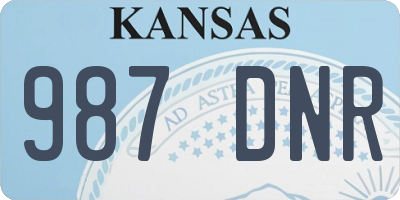 KS license plate 987DNR