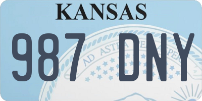 KS license plate 987DNY