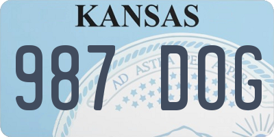 KS license plate 987DOG