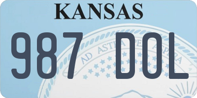 KS license plate 987DOL