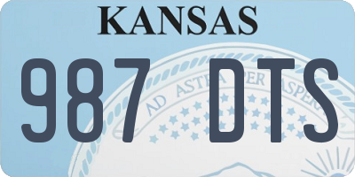 KS license plate 987DTS