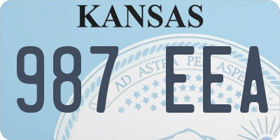 KS license plate 987EEA
