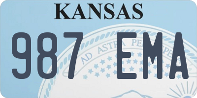 KS license plate 987EMA