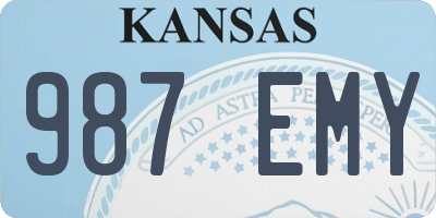 KS license plate 987EMY