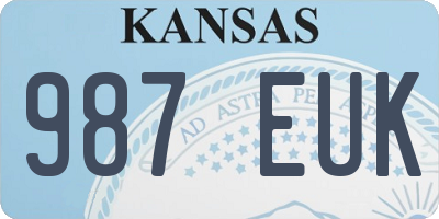 KS license plate 987EUK