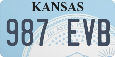KS license plate 987EVB