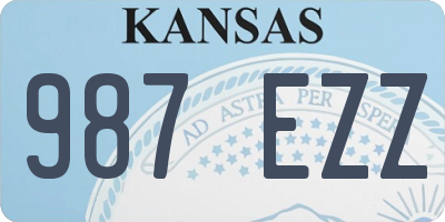 KS license plate 987EZZ