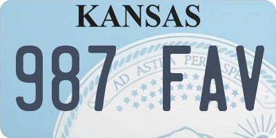 KS license plate 987FAV