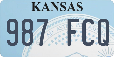 KS license plate 987FCQ