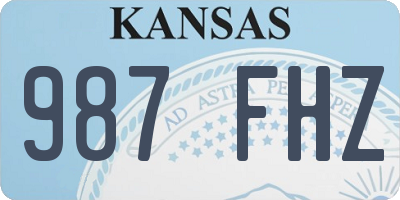 KS license plate 987FHZ