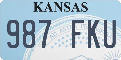 KS license plate 987FKU