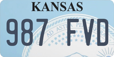 KS license plate 987FVD