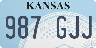 KS license plate 987GJJ