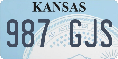 KS license plate 987GJS