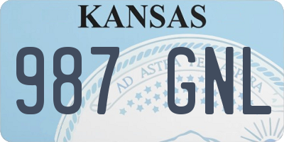 KS license plate 987GNL