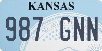 KS license plate 987GNN