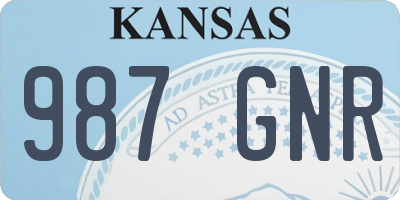 KS license plate 987GNR