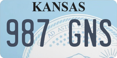 KS license plate 987GNS