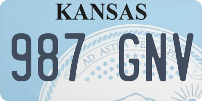KS license plate 987GNV