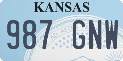 KS license plate 987GNW