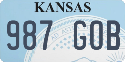 KS license plate 987GOB