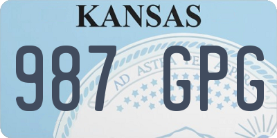 KS license plate 987GPG