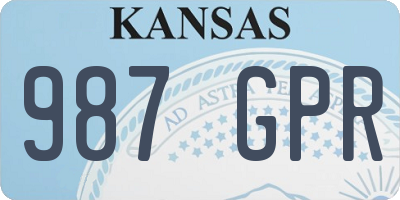 KS license plate 987GPR