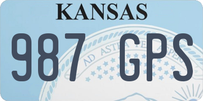 KS license plate 987GPS