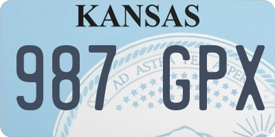 KS license plate 987GPX