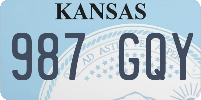 KS license plate 987GQY