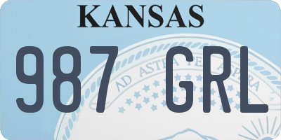 KS license plate 987GRL