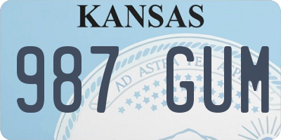 KS license plate 987GUM
