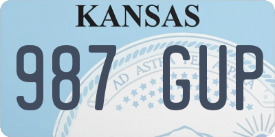 KS license plate 987GUP