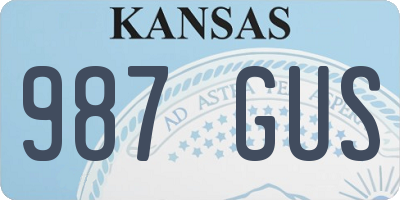 KS license plate 987GUS