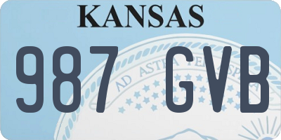 KS license plate 987GVB