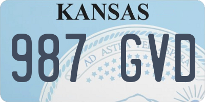 KS license plate 987GVD