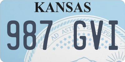 KS license plate 987GVI