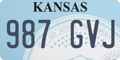 KS license plate 987GVJ