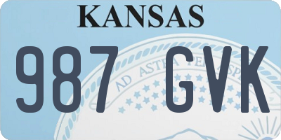 KS license plate 987GVK