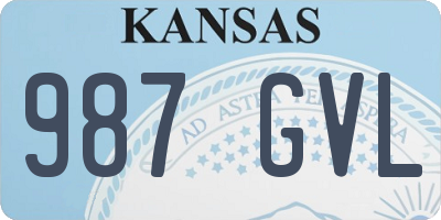 KS license plate 987GVL