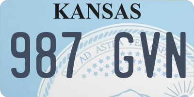 KS license plate 987GVN