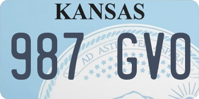 KS license plate 987GVO