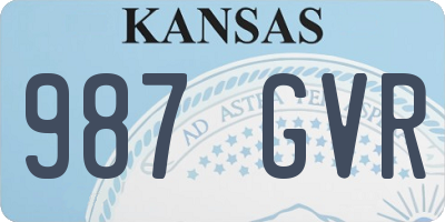 KS license plate 987GVR
